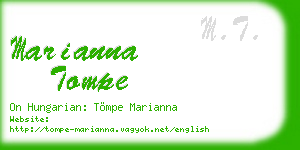 marianna tompe business card